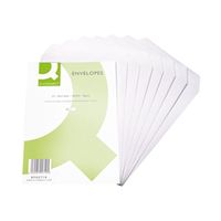 q-connect c5 envelopes pocket self seal 90gsm white pk 20x25-kf02719