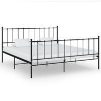 vidaxl estructura de cama sin colchon metal negro 200x200 cm