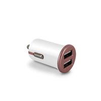 mooov cargador de coche 2x usb 24a dorado rosa