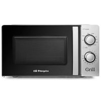 orbegozo mig 2138 microondas con grill 20l 700w plata