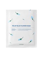 relief blue flower mask