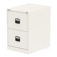 qube by bisley 2 drawer filing cabinet white