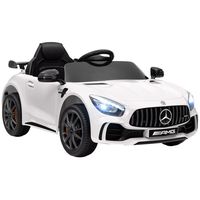 aiyaplay coche electrico para ninos de 3 anos mercedes-benz amg gtr blanco