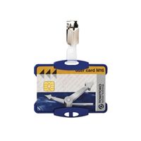 durable security pass holder blue 25 pack