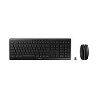 cherry stream desktop recharge usb wireless keyboard and mouse black