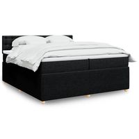 vidaxl cama box spring con colchon tela negro 200x200 cm