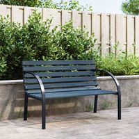 vidaxl banco de jardin madera gris 120 cm