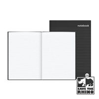 rhino a4 hardback notebook casebound 192 pages 8mm lined