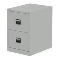 qube by bisley 2 drawer filing cabinet goose grey