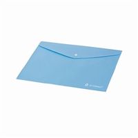 q-connect recycled polypropylene folder transparent a4 blue pack 12