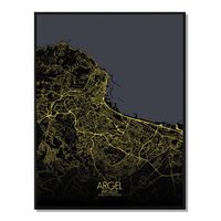 poster argel mapa de noche 40x50