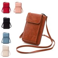 bolso de hombro con cremallera para combinar con todo bolso de telefono de color solido de moda bolso versatil con correa desmontable