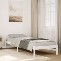 vidaxl cama extralarga sin colchon madera maciza pino blanca 90x210 cm