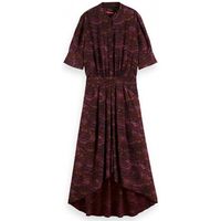 maison scotch vestidos mini dress bordeaux para mujer