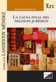 la causa final del negocio juridico