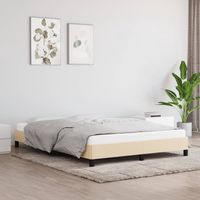 vidaxl cama sin colchon tela color crema 140x200 cm