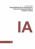 imposibilidad de la arquitectura intervenciones puntuales y lecturas