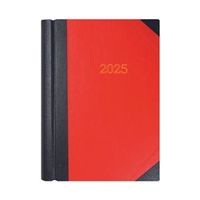 collins a4 desk diary 2 pages per day blackred 2025 4225