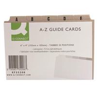 q-connect guide card 152x102mm a-z buff 25 pack kf35208