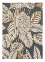 alfombra marron de lana sand calathea charcoal 200 x 280cm