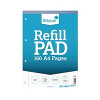 silvine narrow feint ruled headbound refill pad 160 pages a4 6 pack