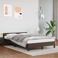 vidaxl estructura de cama con cabecero sin colchon marron 120x200 cm