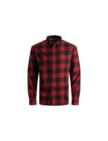 camisa jack  jones gingham twill hombre brick red