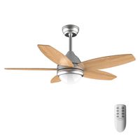 cecotec energysilence aero 495 ventilador de techo madera 42 55w con luz led y mando a distancia