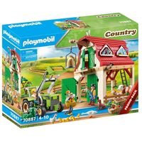 playmobil farm with small animals 70887