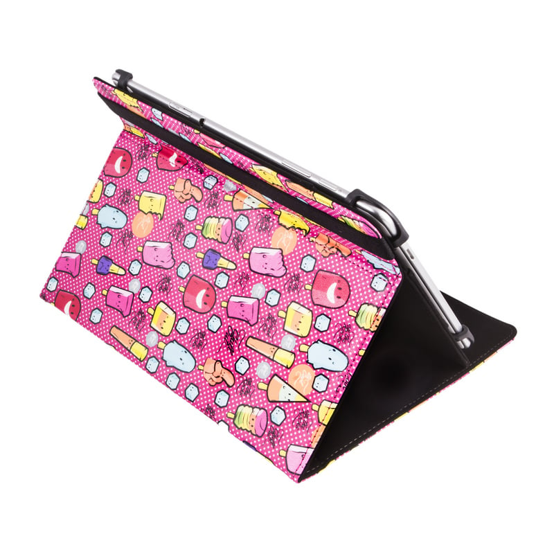 silverht funda universal estampada cool ice pop roja para tablet 9-101