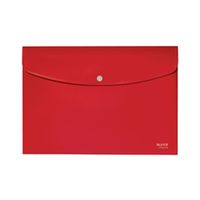 leitz recycle document wallet plastic a4 red pack of 10 46780025