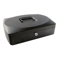 q-connect cash box 10 inch black ref kf02603