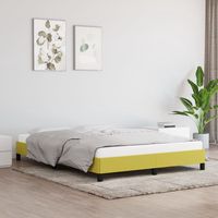 vidaxl estructura de cama sin colchon tela verde 140x190 cm