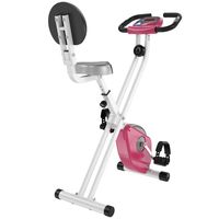 homcom bicicleta estatica plegable rosa