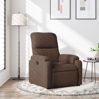 vidaxl sillon reclinable tela de microfibra marron