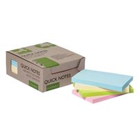 q-connect recycled notes 127x76mm pastel rainbow pack of 12 kf17325