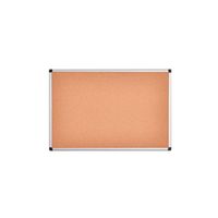 bi-office aluminium frame cork noticeboard 900x600mm