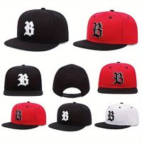 gorra de beisbol de bordado gotico b con bloques de color estilo hip hop ajustable ligera gorras de papa para mujeres y hombres