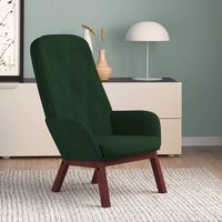 vidaxl sillon de relax de terciopelo verde oscuro