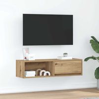 vidaxl mueble para tv madera de ingenieria roble artisan 100x31x255cm