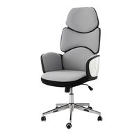 silla de oficina en tela gris cm a119129 x l64 x p69