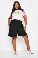 yours bermudas negras cintura elastica mujer curvy y tallas grandes yours