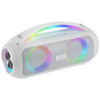 mars gaming ms-pulse altavoz portatil bluetooth 53 50w rms rgb ultra-bass manos libres blanco