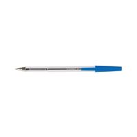 q-connect ballpoint pen medium blue pack of 20 - kf34043