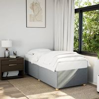 vidaxl estructura de cama sin colchon tela gris claro 80x200 cm