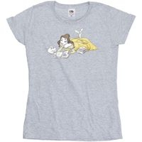 disney camiseta manga larga beauty and the beast para mujer