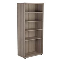 mezzo book case 1800 with 4 shelves - grey oak - wds1845go