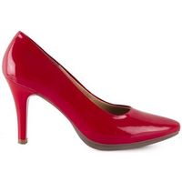 chamby zapatos de tacon salones de charol rojo by para mujer