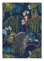 alfombra azul de lana sand rainforest night 140 x 200cm