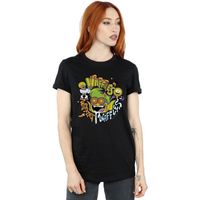 dc comics camiseta manga larga teen titans go waffle mania para mujer